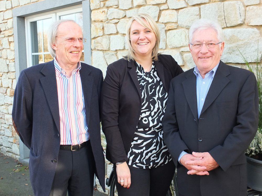 Bernard Portois, Virginie Keifens und Manfred Dahmen von der Vereinigung "J'aime entreprendre"