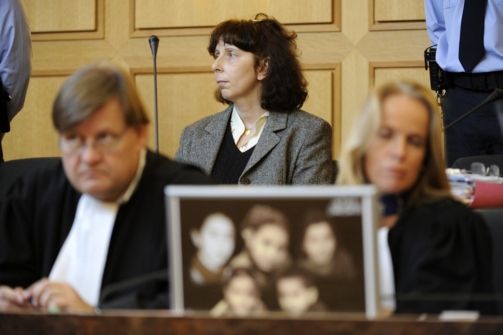 Geneviève Lhermitte bei ihrer Gerichtsverhandlung im Dezember 2008 in Nivelles