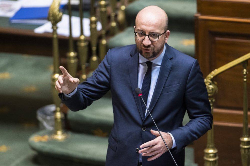 Premierminister Charles Michel in der Kammer