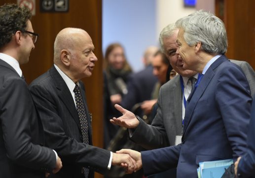 Ministertreffen in Brüssel: Dimitri Papadimitriou mit Didier Reynders