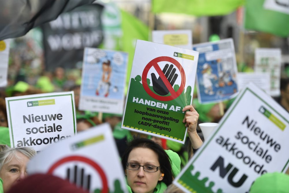 Großdemo des Non-Profit-Sektors in Brüssel