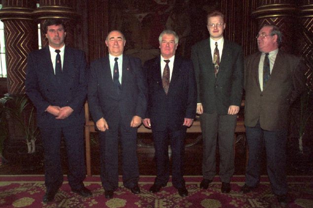 Provinzräte im Jahr 1994: Jean Robert Collas,Clement Bonnecompagnie, Norbert Scholzen, Freddy Mockel und Johann Haas