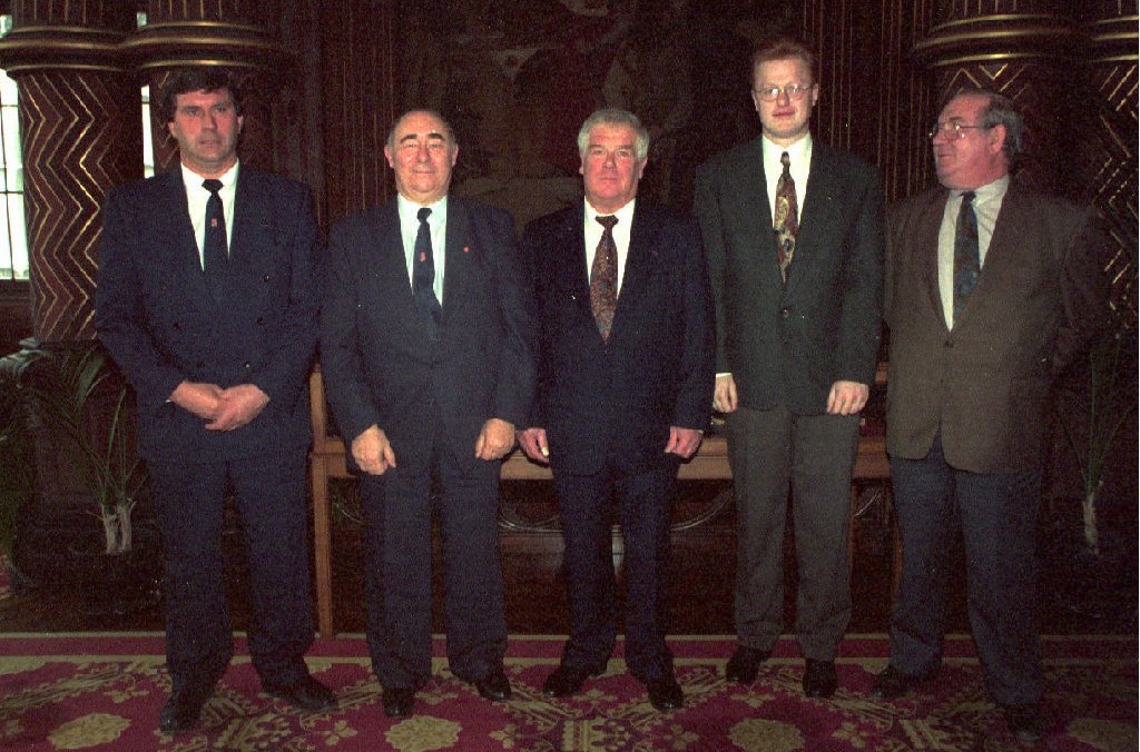 Provinzräte im Jahr 1994: Jean Robert Collas,Clement Bonnecompagnie, Norbert Scholzen, Freddy Mockel und Johann Haas