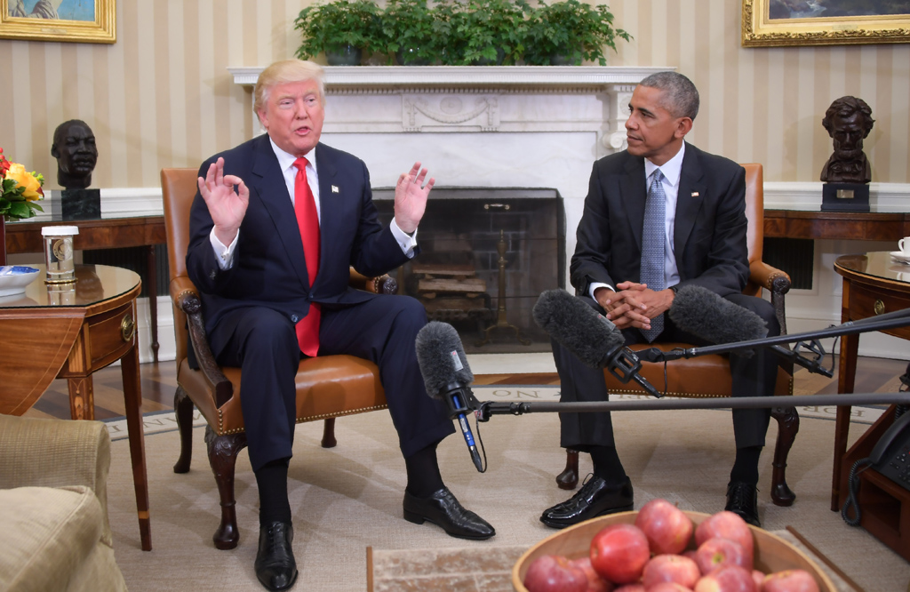 Donald Trump wurde am Donnerstag von Barack Obama im Weißen Haus empfangen