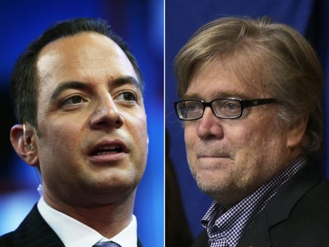 Reince Priebus (li.) und Stephen K. Bannon.