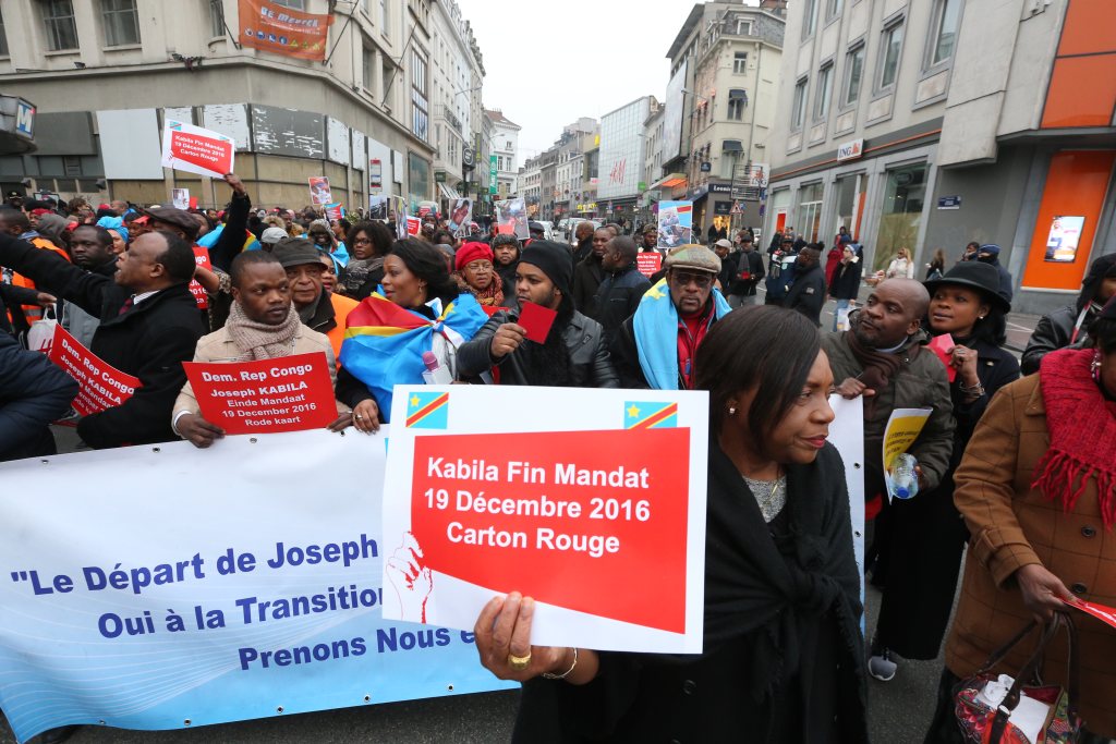Demo gegen Kongos Präsidenten Kabila in Brüssel
