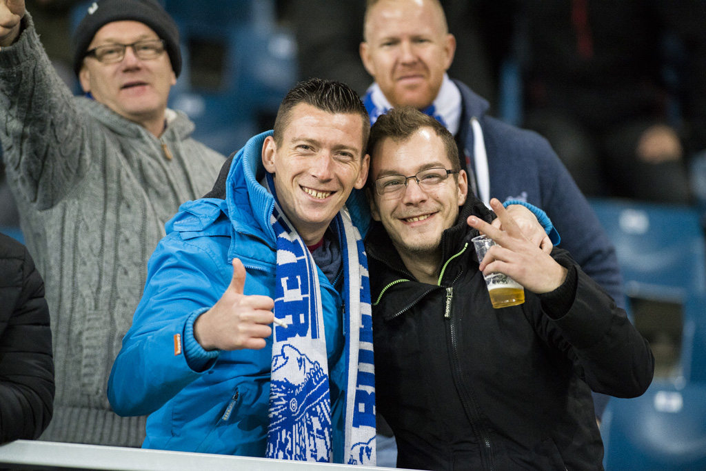 Gent-Fans beim Spiel gegen Ostende a m Sonntag (1:1)