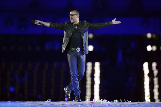 George Michael bei der Abschlusszeremonie der Olympischen Spiele 2012 in London