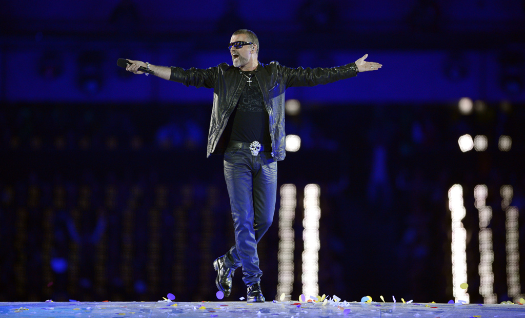 George Michael bei der Abschlusszeremonie der Olympischen Spiele 2012 in London