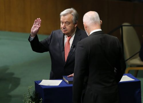 António Guterres als neuer UN-Generalsekretär vereidigt