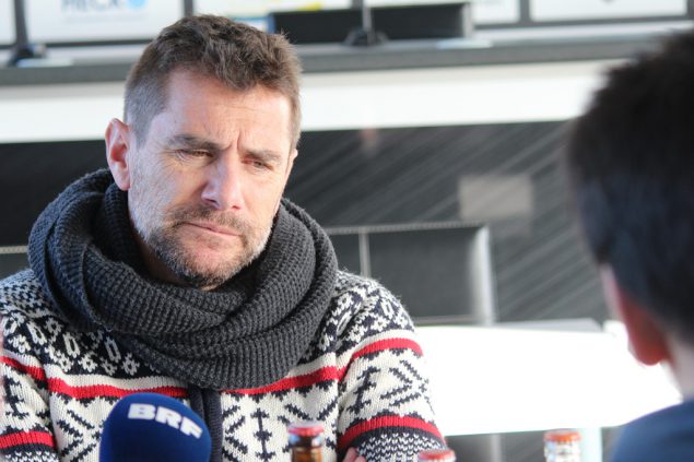 AS-Eupen-Trainer Jordi Condom bei der Pressekonferenz am Dienstag