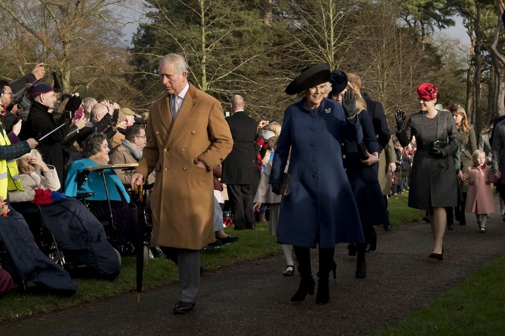 Ohne die Queen besuchen die britischen Royals die Messe in Sandringham