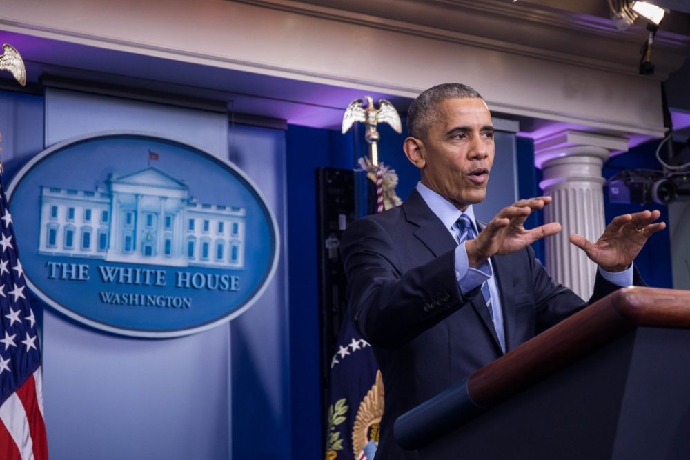 Barack Obama bei seiner letzten Pressekonferenz zum Jahresende