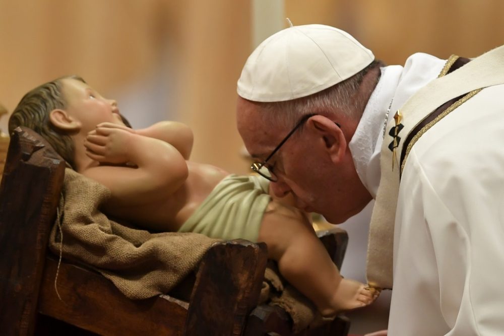 Papst Franziskus bei der Christmette