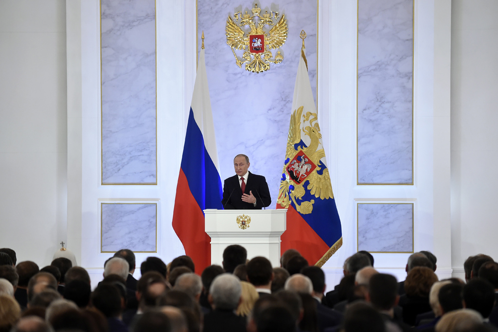Russlands Präsident Wladimir Putin am 1.12. im Kreml