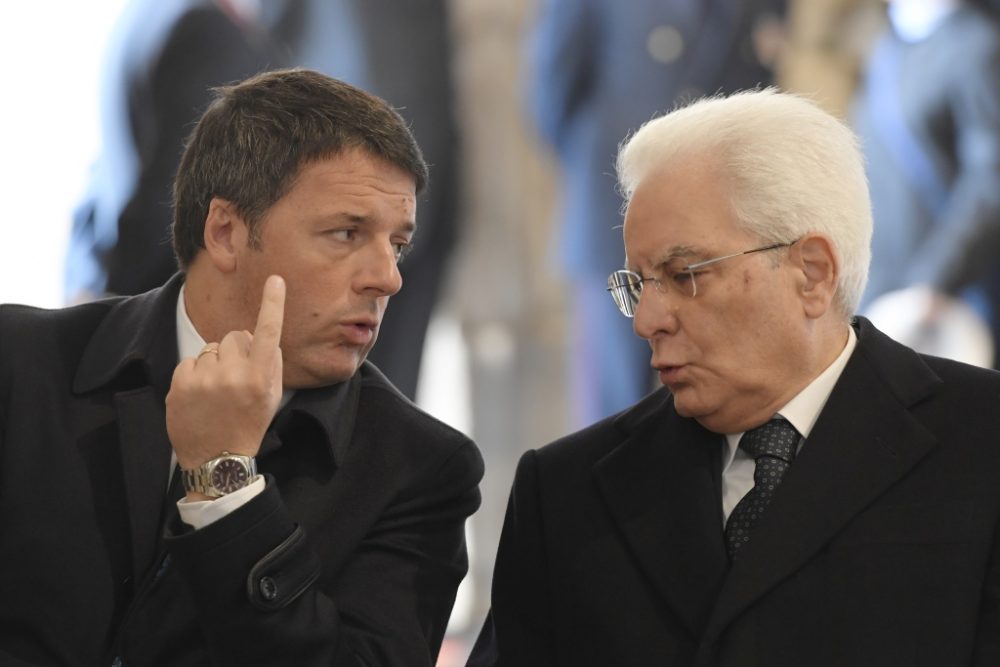 Matteo Renzi (l.) und Sergio Mattarella im November 2016