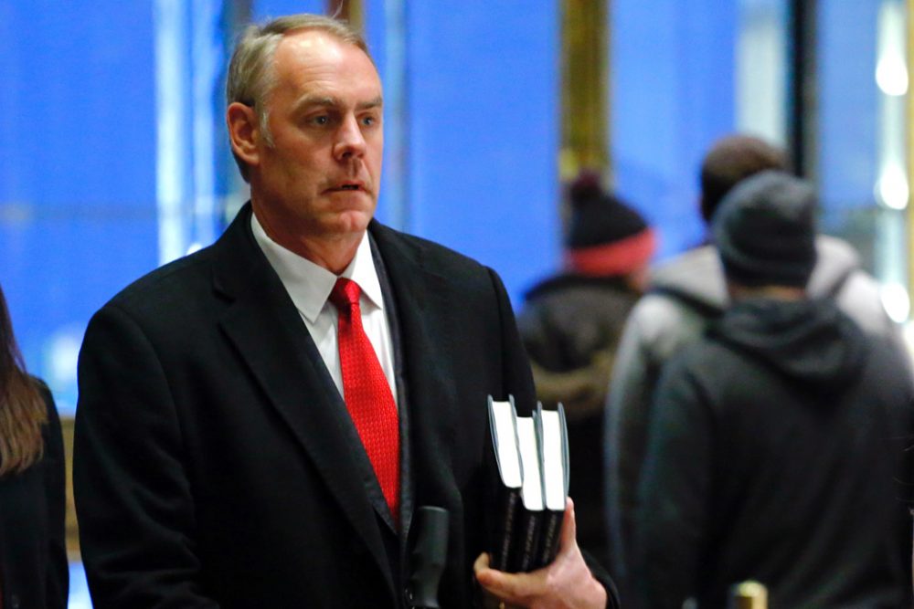 Ryan Zinke vor einem Treffen mit Donald Trump am 12. Dezember in New York