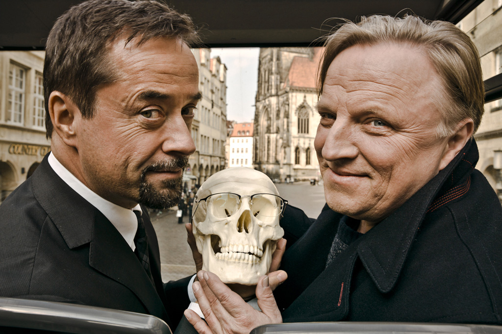 Beliebtes Tatort-Duo: Professor Karl-Friedrich Boerne (Jan Josef Liefers, l.) und Hauptkommissar Frank Thiel (Axel Prahl) ermitteln für den WDR in Münster