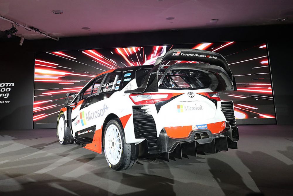 Der neue Toyota Yaris WRC: besonders auffällig von hinten