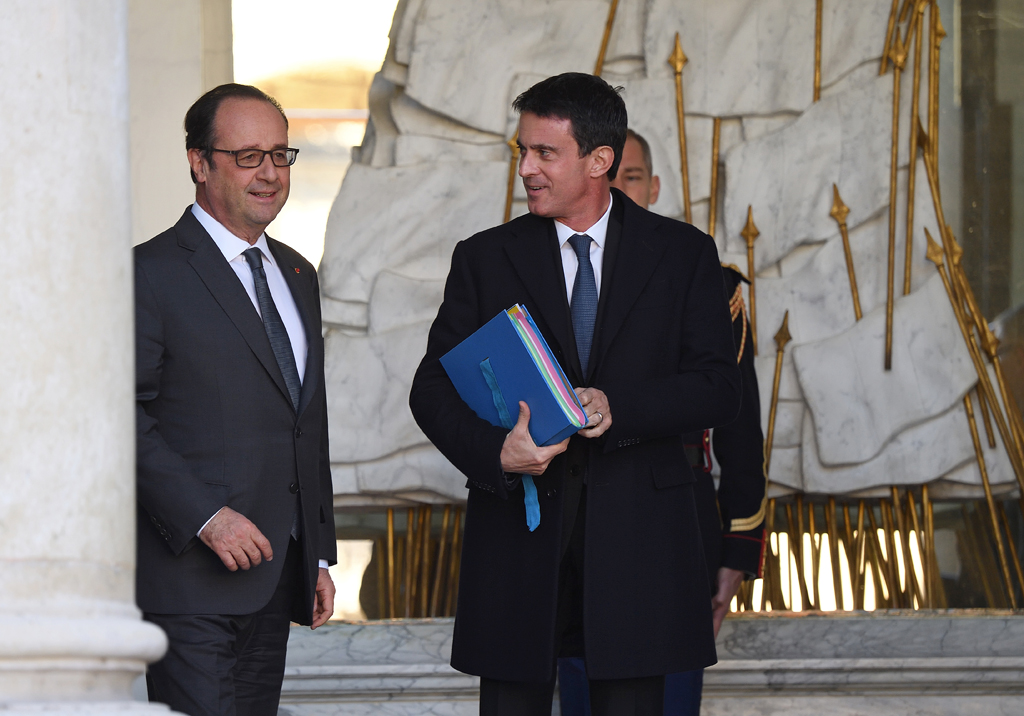 François Hollande und Manuel Valls am 30.11. im Pariser Elyséee-Palast