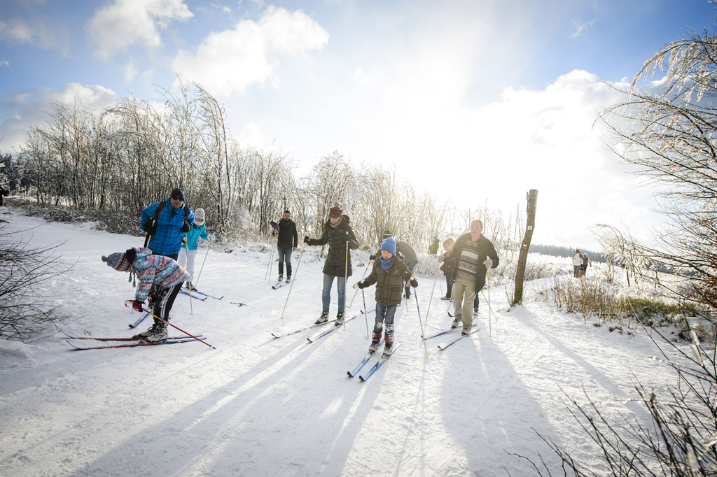 Skifahrer im Naturparkzentrum Botrange
