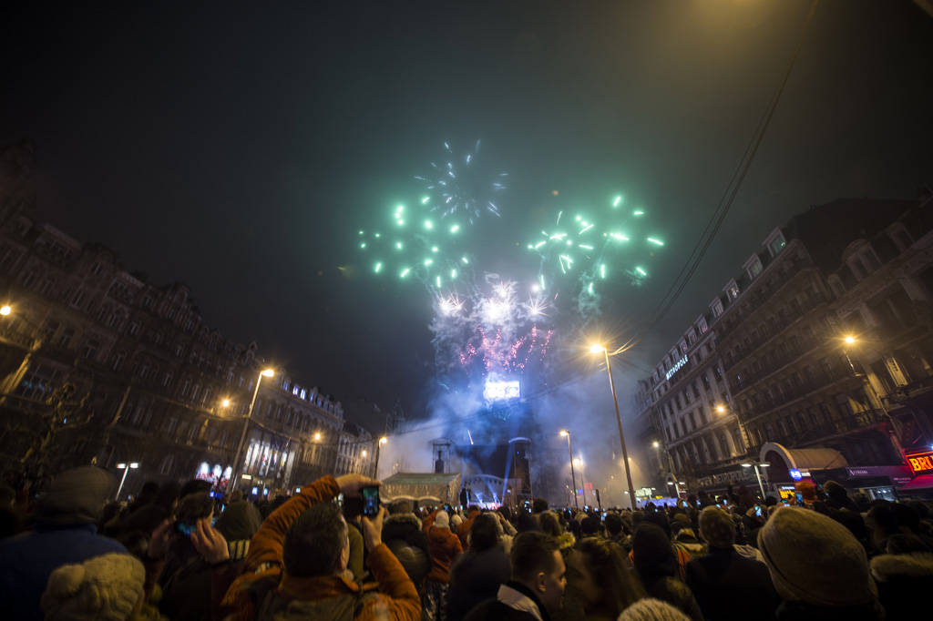 Silvesterfeuerwerk in Brüssel 2017