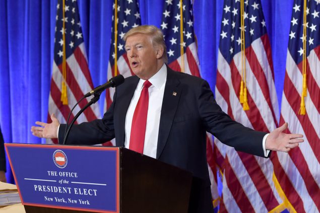 Donald Trump bei der PK am 11.1.
