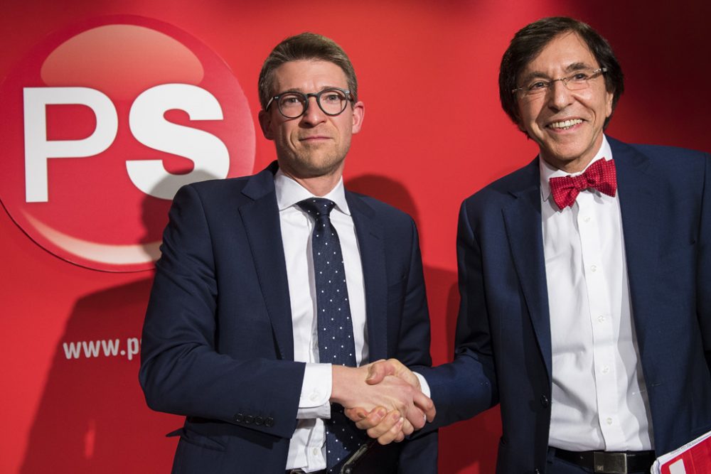 PS-Chef Elio Di Rupo mit dem neuen Minister Pierre-Yves Dermagne