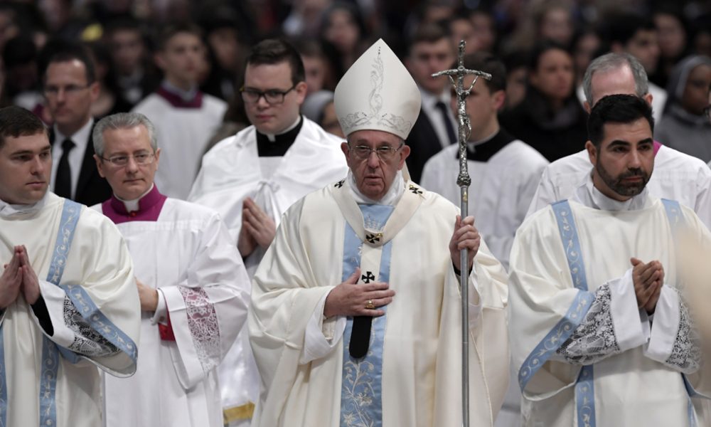 Papst Franziskus bei der Neujahrsmesse