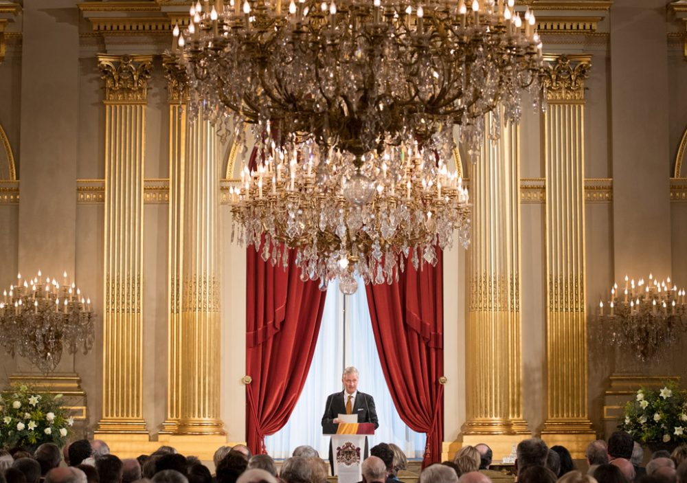 König Philippe bei seiner Neujahrsansprache im Königlichen Palast von Brüssel