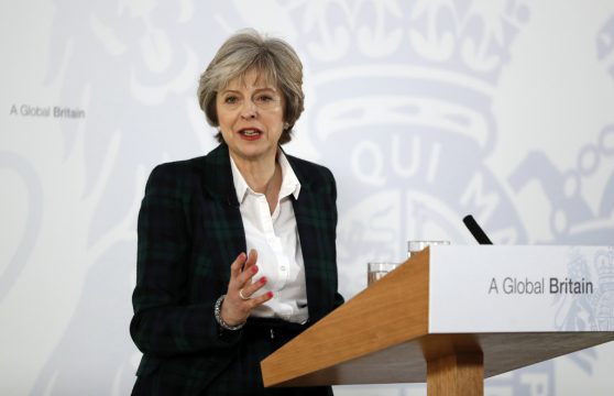 Theresa May bei der "Brexit"-Ansprache