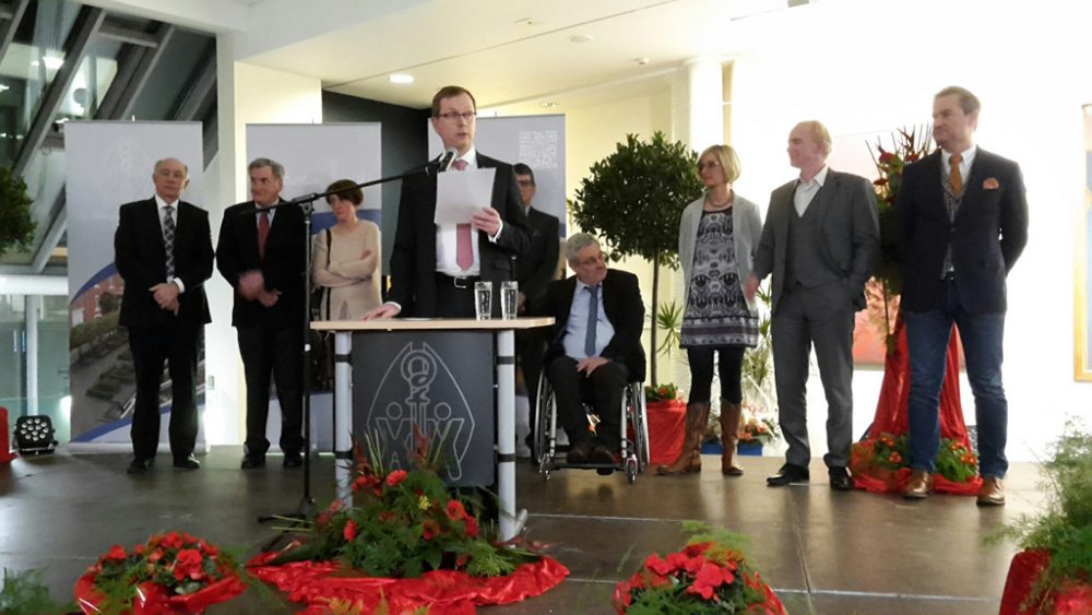 Direktor Danny Havenith beim Neujahrsempfang des Eupener Krankenhauses