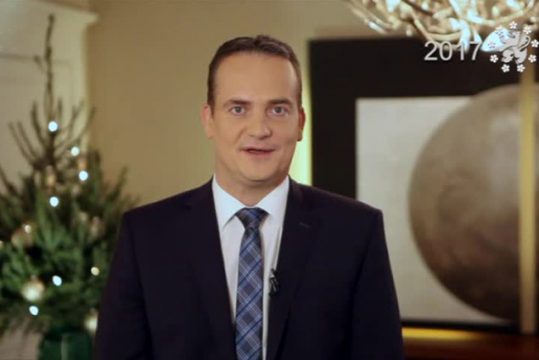Ministerpräsident Oliver Paasch bei der Neujahrsansprache