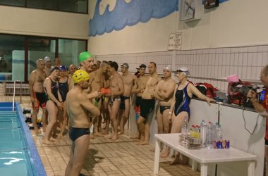 Schwimmmarathon 2017 - Start mit den Triathleten