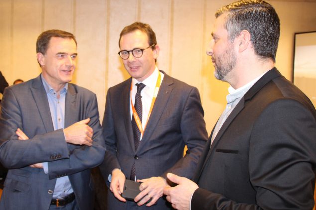 Benoît Lutgen, Wouter Beke und Pascal Arimont beim Neujahrsempfang der CSP in Oudler