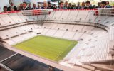 Modell des in Brüssel geplanten Eurostadions