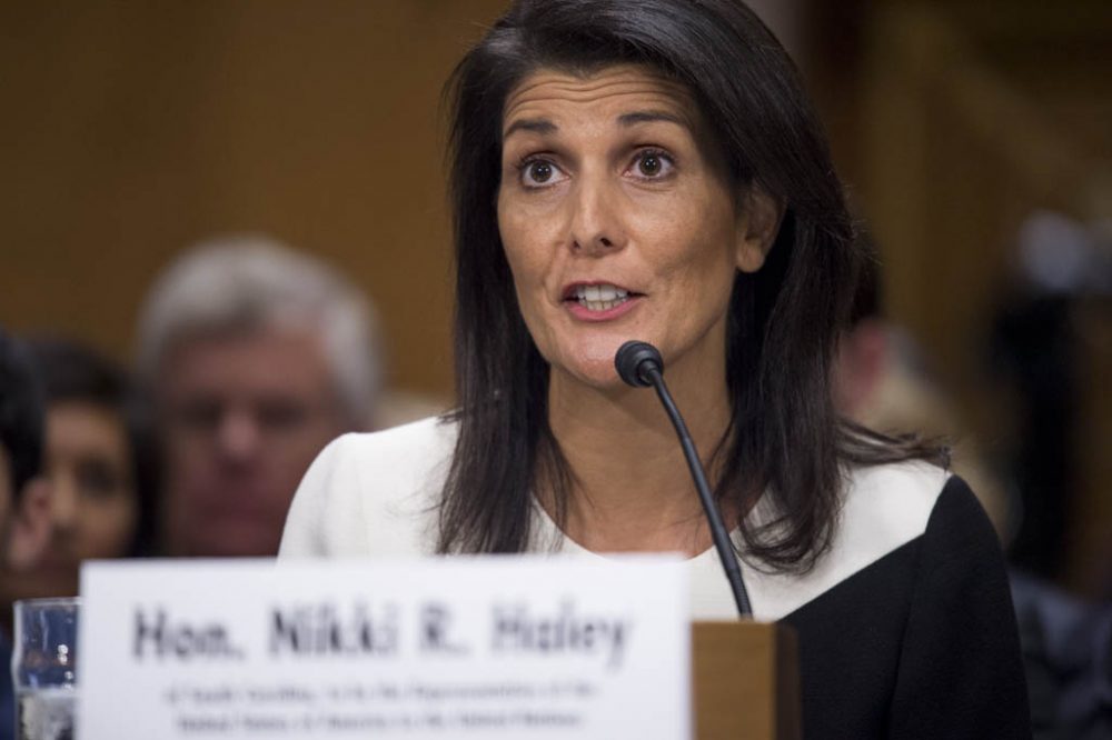 Die amerikanische UN-Botschafterin Nikki Haley