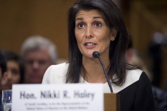 Die amerikanische UN-Botschafterin Nikki Haley