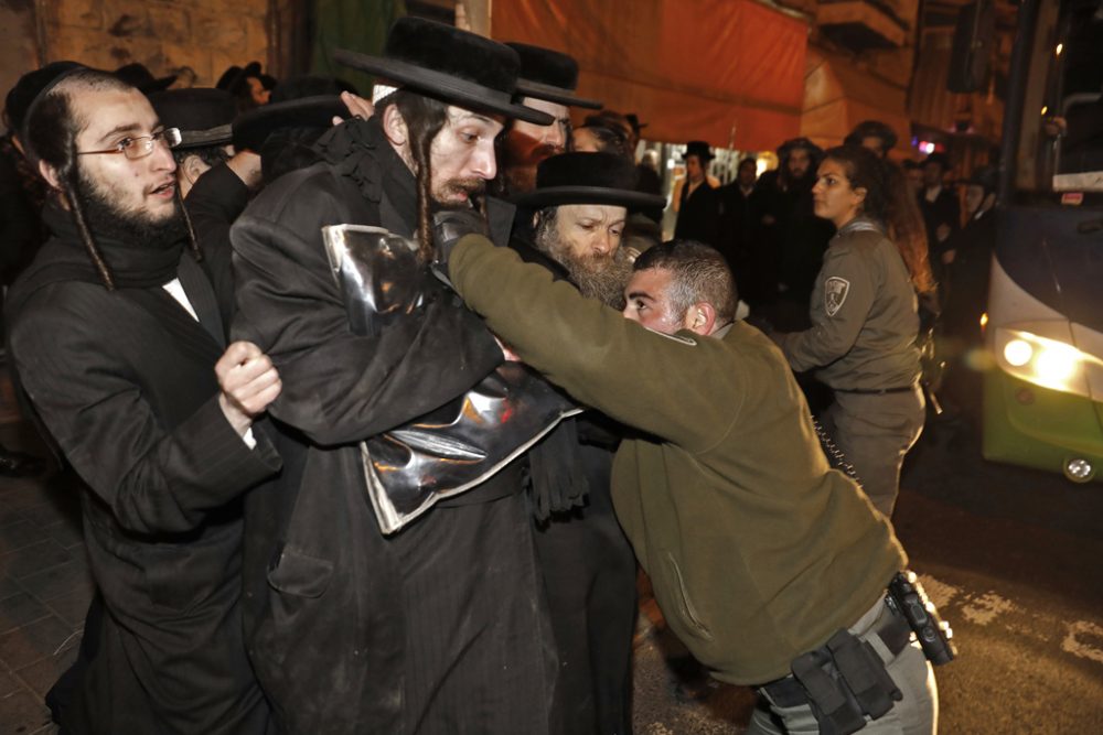 Ultra-orthodoxer Jude stößt mit Sicherheitskräften zusammen