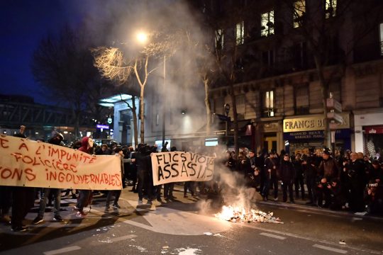 Demonstration gegen vermutete Polizeigewalt in Paris (15. Februar 2017)