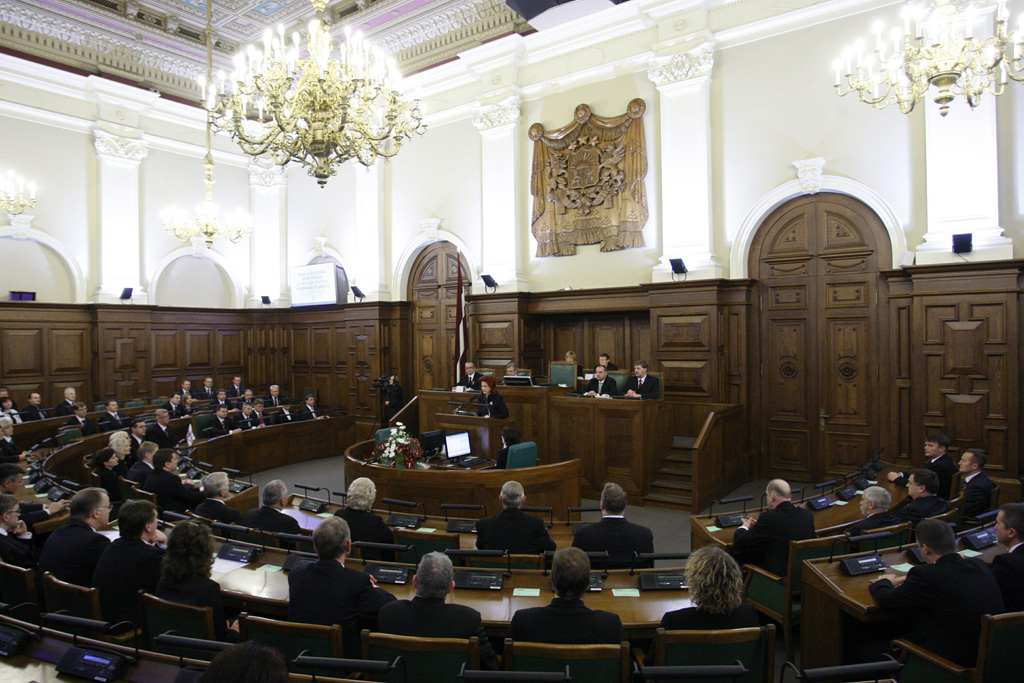 Das lettische Parlament in Riga