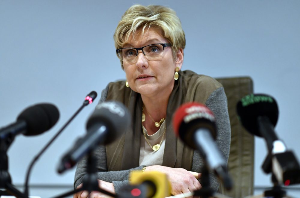 Pressekonferenz mit Elke Sleurs am Montag in Brüssel