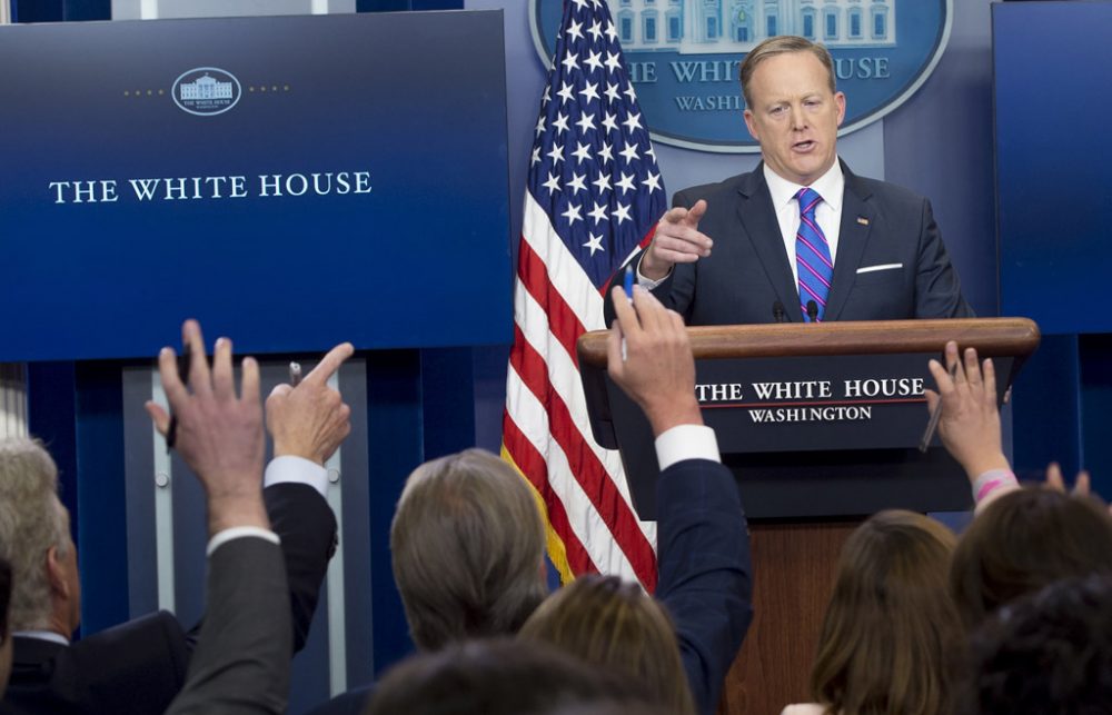 Der Sprcher des Weißen Hauses, Sean Spicer