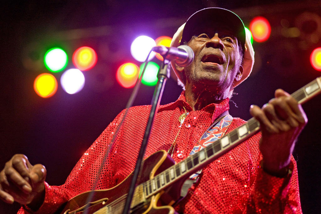 Chuck Berry bei einem Konzert in Chicago im Dezember 2010