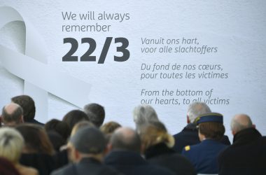 Gedenkfeier am Brüsseler Flughafen ein Jahr nach den Terroranschlägen