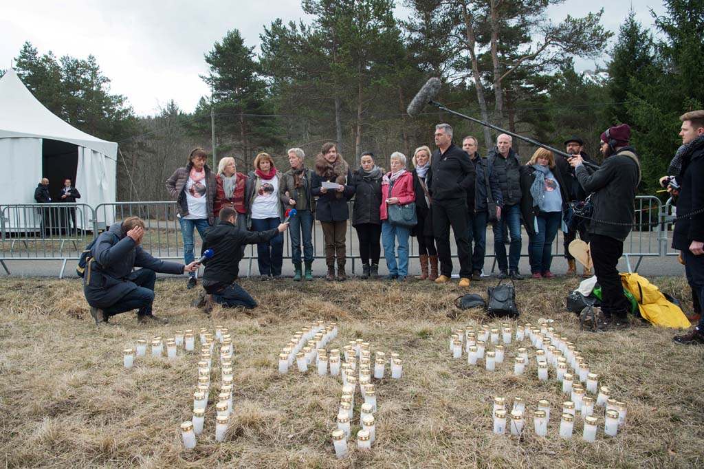 Gedenken an die Opfer des Germanwings-Absturzes 2015