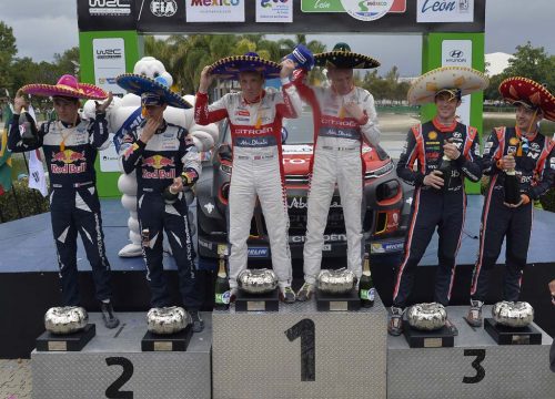 Podium Rallye Mexiko 2017