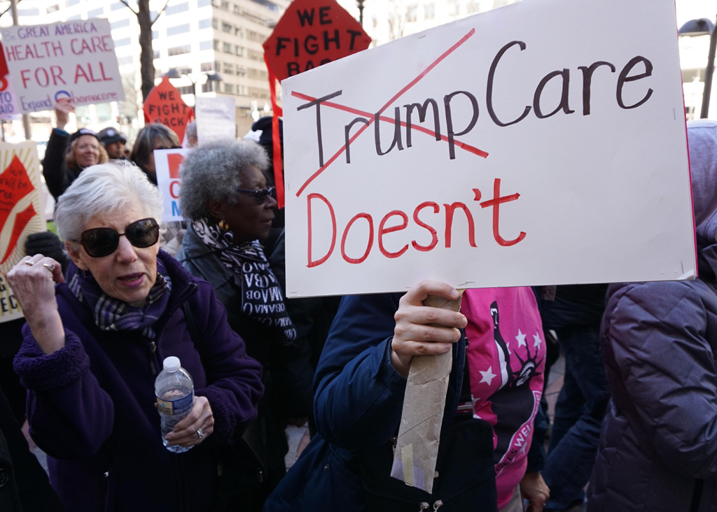 Demonstranten gegen Trump in Washington