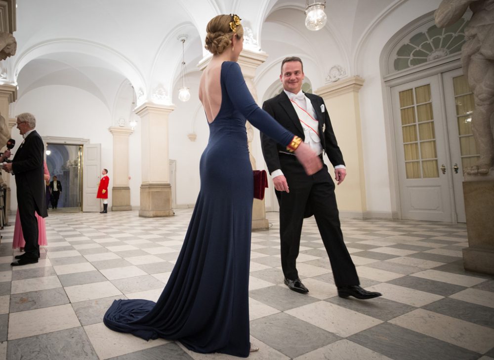 Oliver Paasch mit der Schauspieleren Birgitte Hjort Sorensen in Dänemark