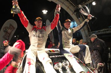 Spa Rallye 2017: Cédric Cherain und sein Beifahrer Jean-Pierre Delmelle feiern den Sieg